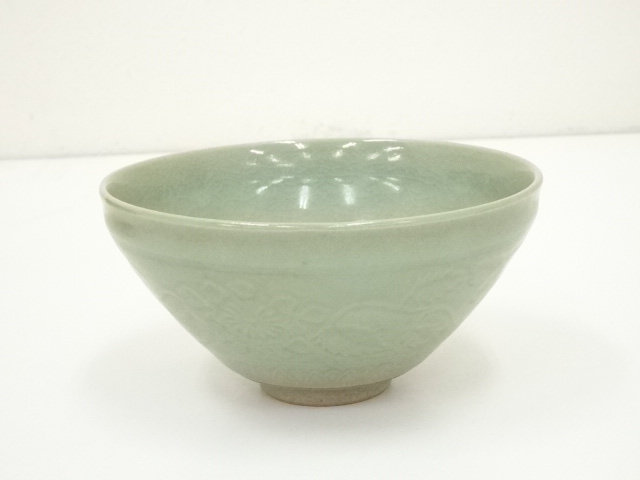 茶道具卍 樹窯 川合正樹造 青磁天目茶碗(共箱) 茶道具 樹窯 川合正樹造 青磁天目茶碗(共箱)